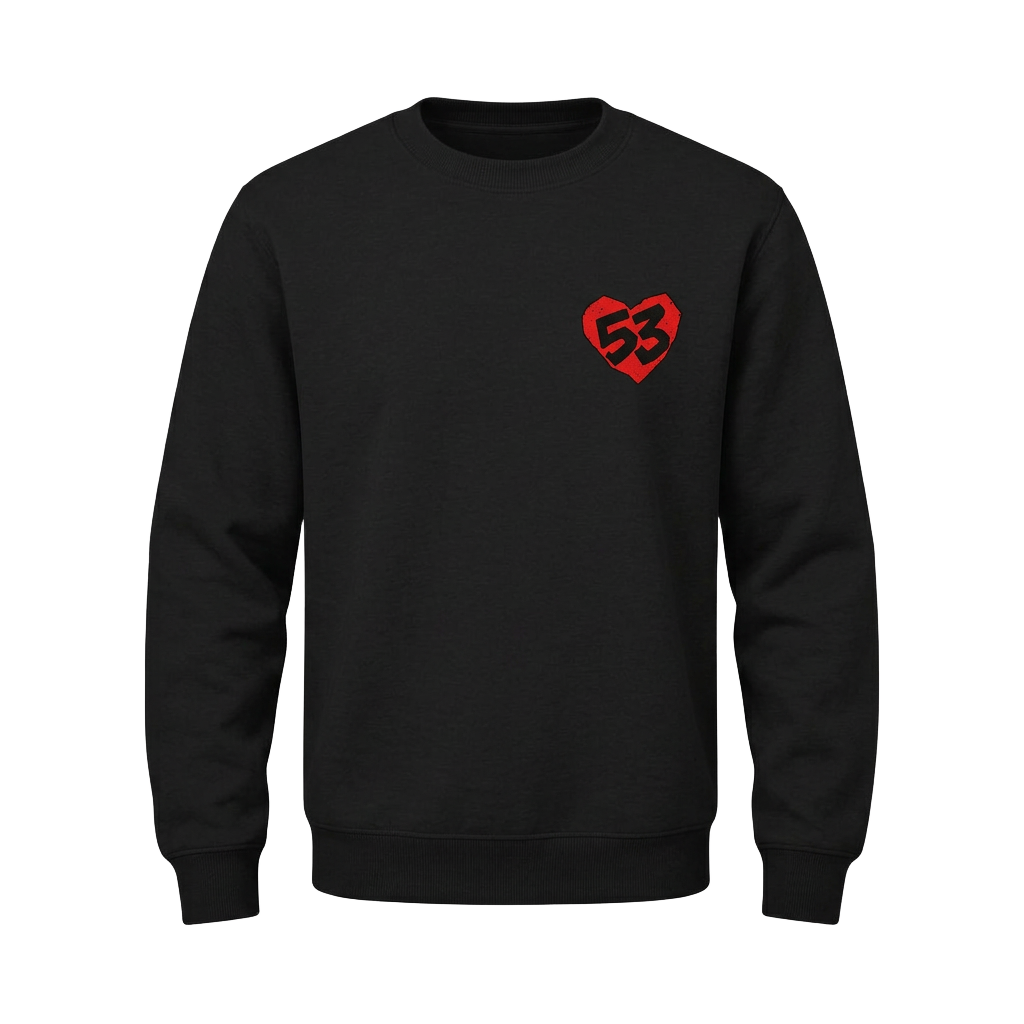 Sudadera negra sin capucha con logo ESTUDIO 53